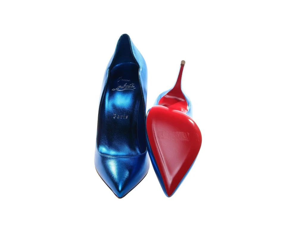 Christian Louboutin Hot Chick 100 Blue Mirrored Patent Leather High Heel Pumps 4
