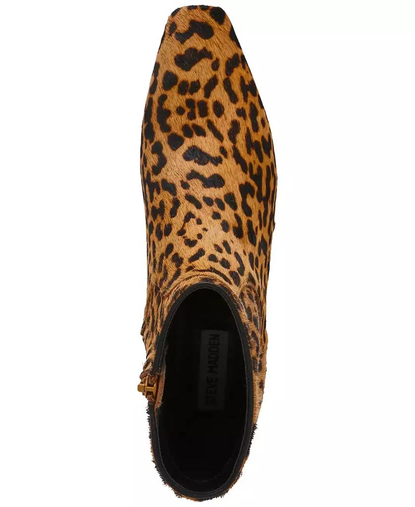 Steve Madden Women's Dusty Leopard Block Heel Booties 4