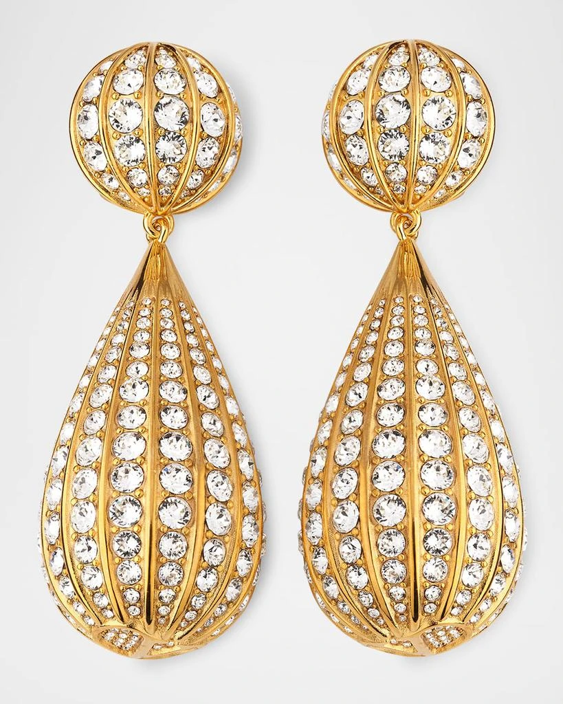 Valentino Famiglia Swarovski Crystal Drop Clip Earrings