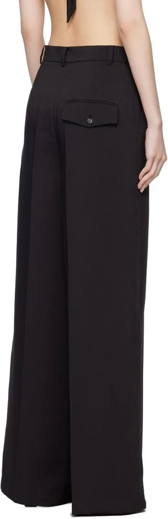 pushBUTTON Black Side Folded Wide Trousers 3