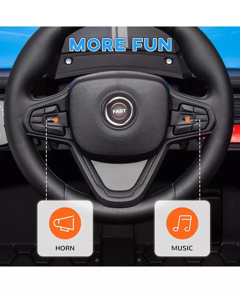 HONGGE 12V Kids Electric Ride On Truck with Suspension 8