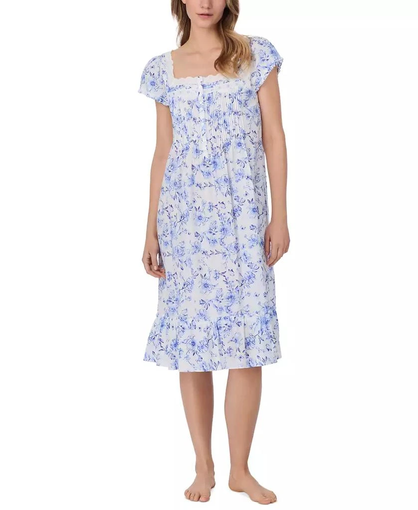 Eileen West Women
s Floral Cap-Sleeve Waltz Nightgown 1