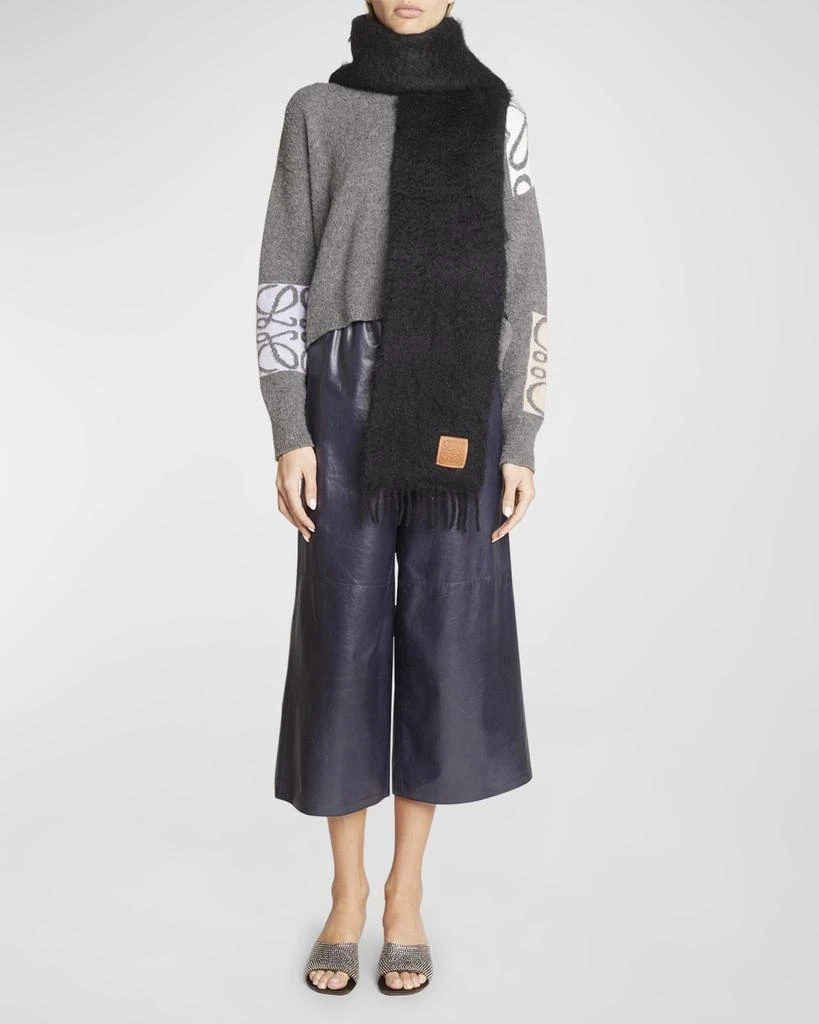 Loewe Anagram Mohair Fringe Scarf