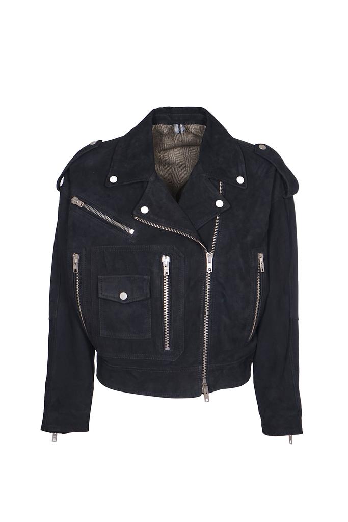 D-FOUR Multi-zipped Velvet Jacket