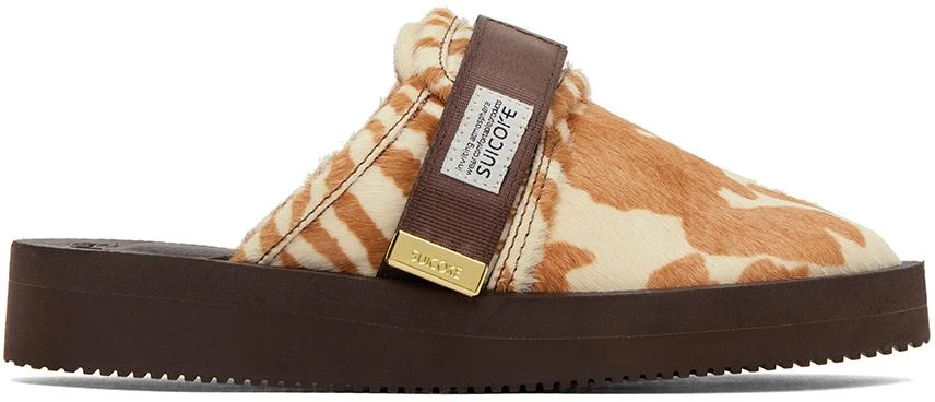 Suicoke Brown & White ZAVO-VHL Sandals 1