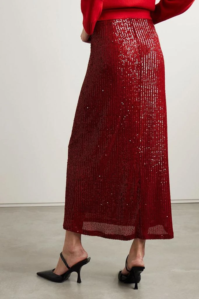 IN THE MOOD FOR LOVE Rene sequined tulle maxi skirt 3