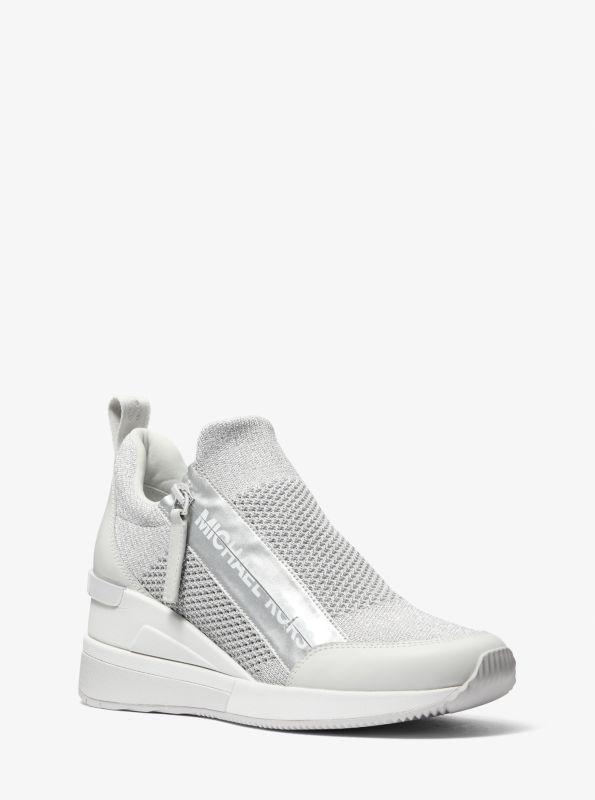 Michael Kors Willis Metallic Stretch Knit Trainer