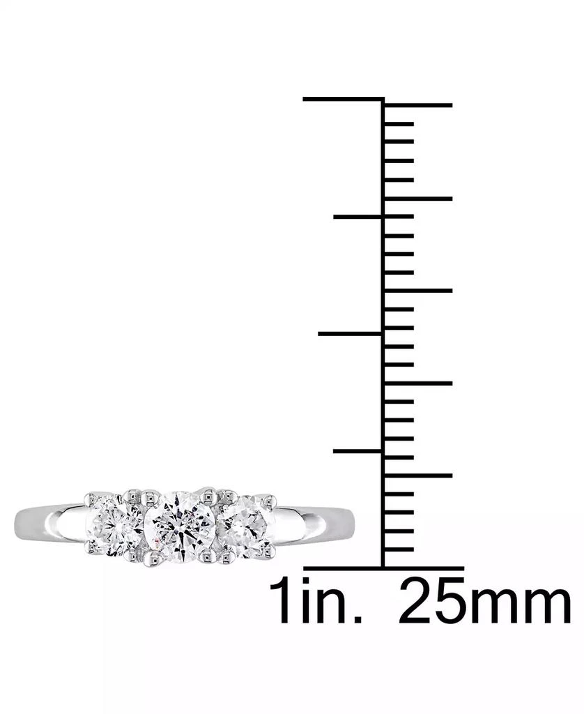 Macy's Diamond Three Stone Engagement Ring (1/2 ct. t.w.) in 14k White Gold 4