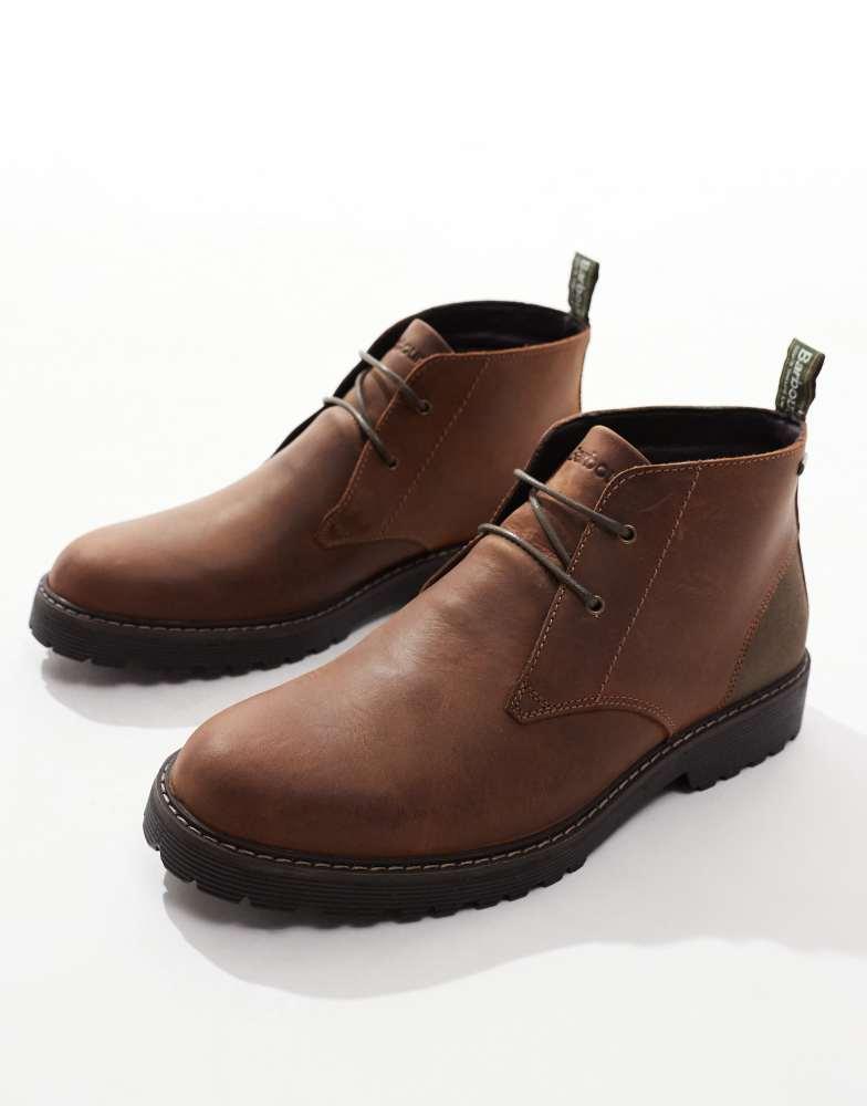 Barbour Barbour Maxwell waterproof leather chukka boots in brown