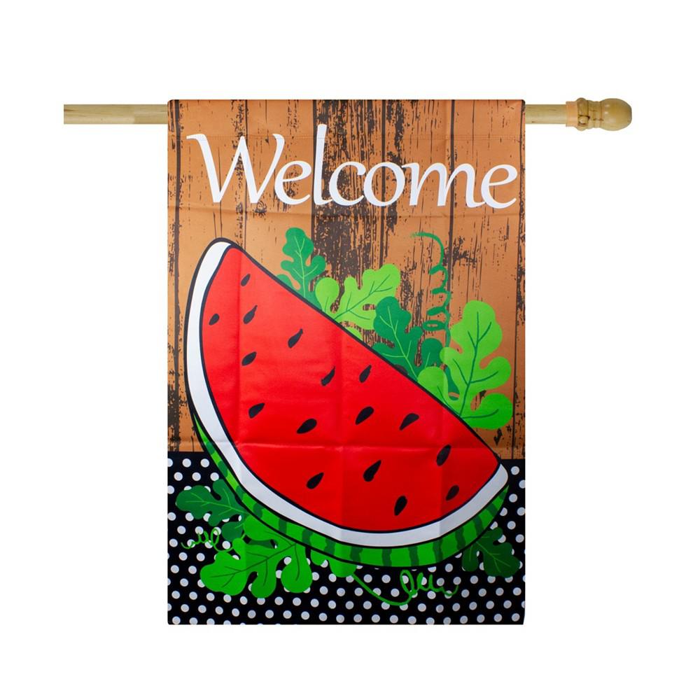 Northlight Welcome Watermelon Slice Spring Outdoor House Flag 28" x 40"