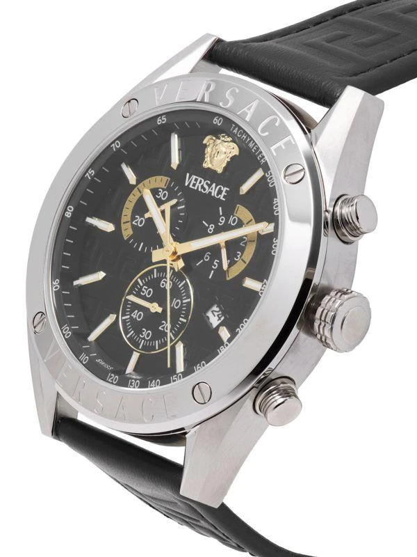 Versace Athletic Chrono Stainless Steel
Leather-Strap Watch/44MM 3