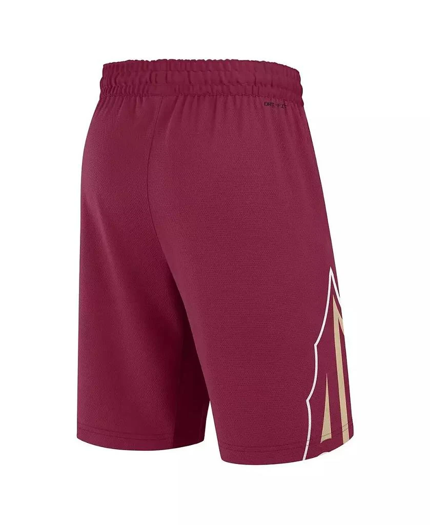 NIKE Men's Garnet Florida State Seminoles Road Replica Performance Basketball Shorts 3