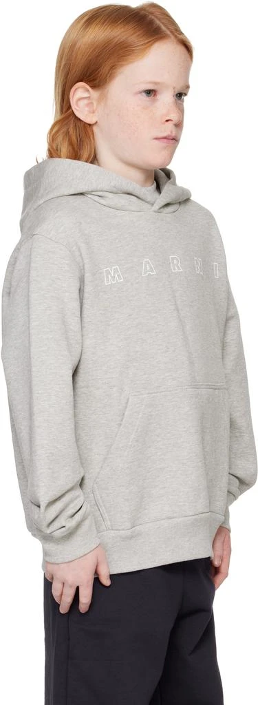 Marni Kids Gray Logo Hoodie 2