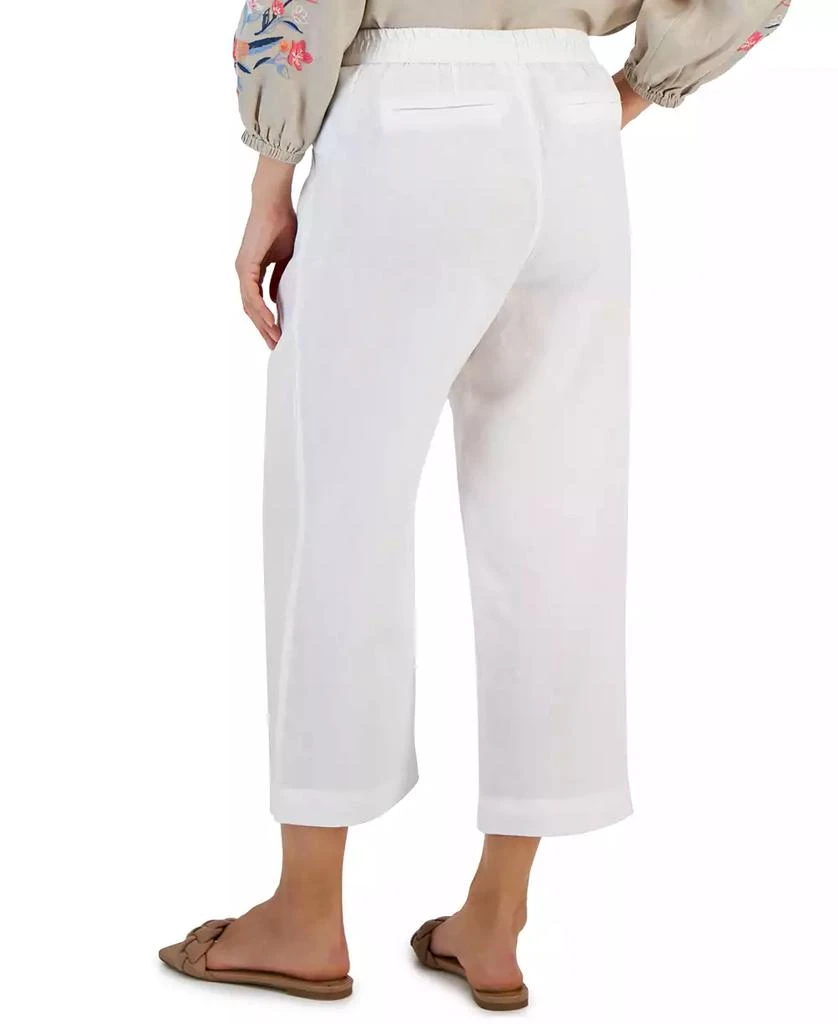 Charter Club Petite 100% Linen Pull-On Cropped Pants, Created for Macy's 4
