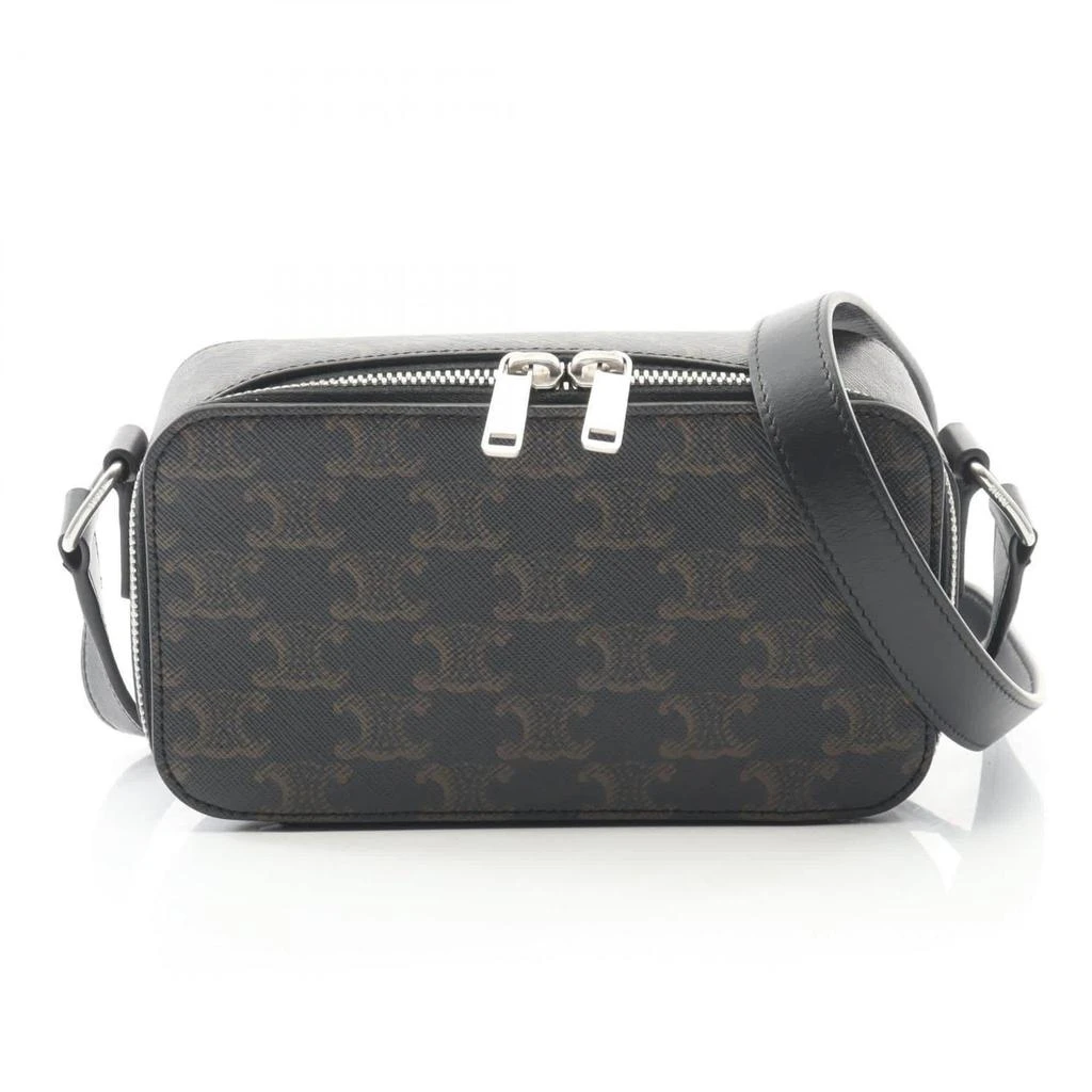 Celine Coated Canvas Leather Shoulder Bag (Pre-Owned)