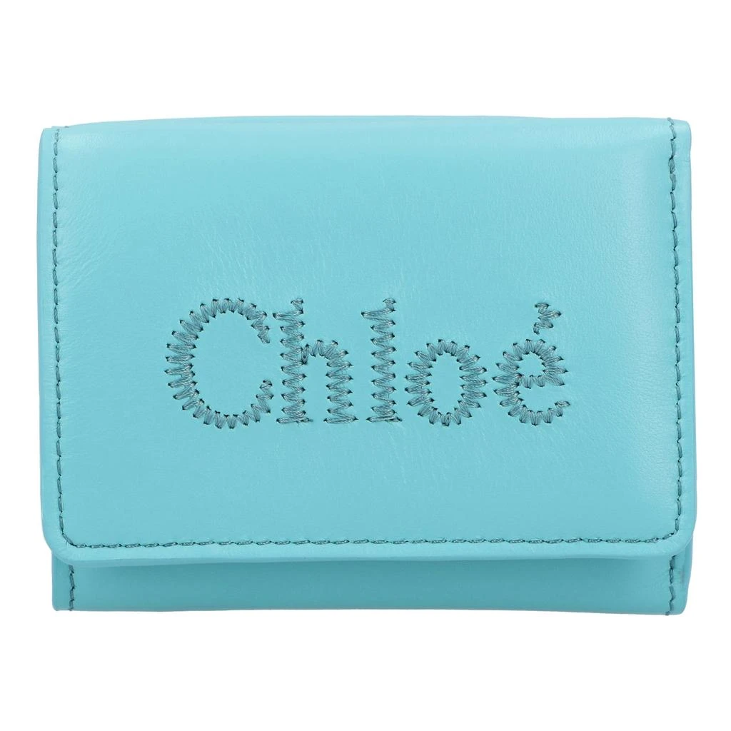 Chloé Sense Tri-Fold Wallet Blue