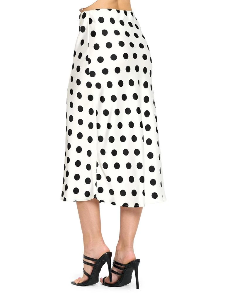 Renee C. Polka Dot Satin Midi-Skirt 4