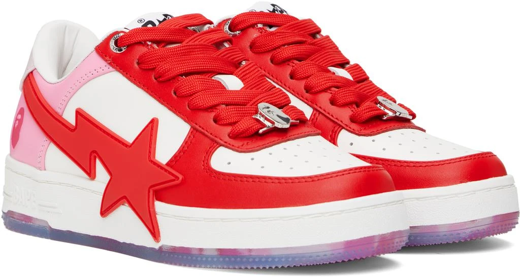 Bape Red & Pink BAPE STA OS Sneakers 4