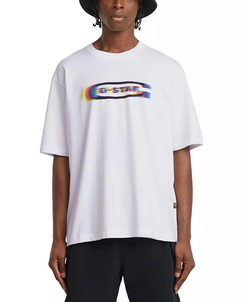 G-Star Men's Old Skool Oversized Short Sleeve Color Shift Logo Graphic T-Shirt 1