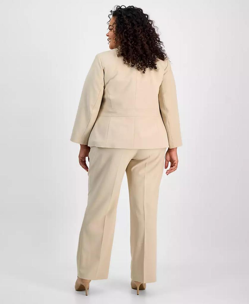 Le Suit Plus Size Two-Button Jacket & Pant Suit