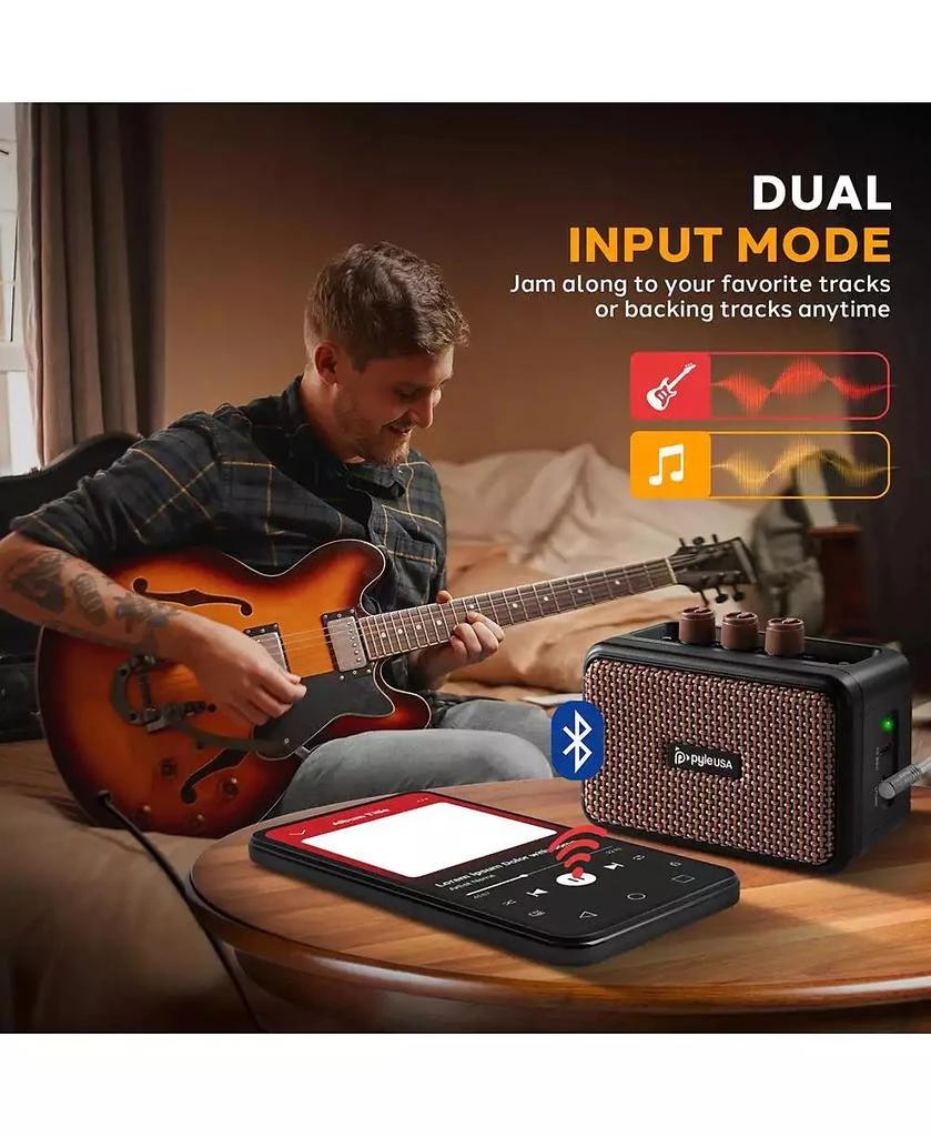 Pyle 5W Portable Mini Electric Guitar Amplifier for Desktop Practice 5