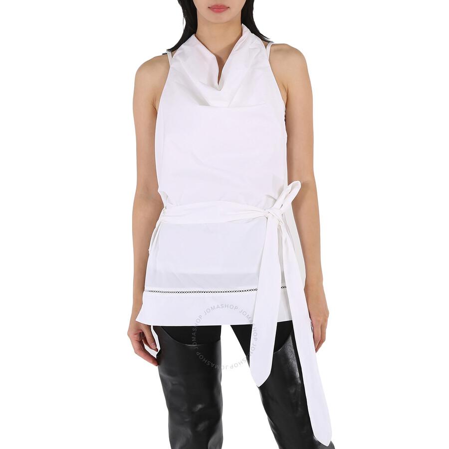 Studio Amelia Ladies White Giro Scarf Top