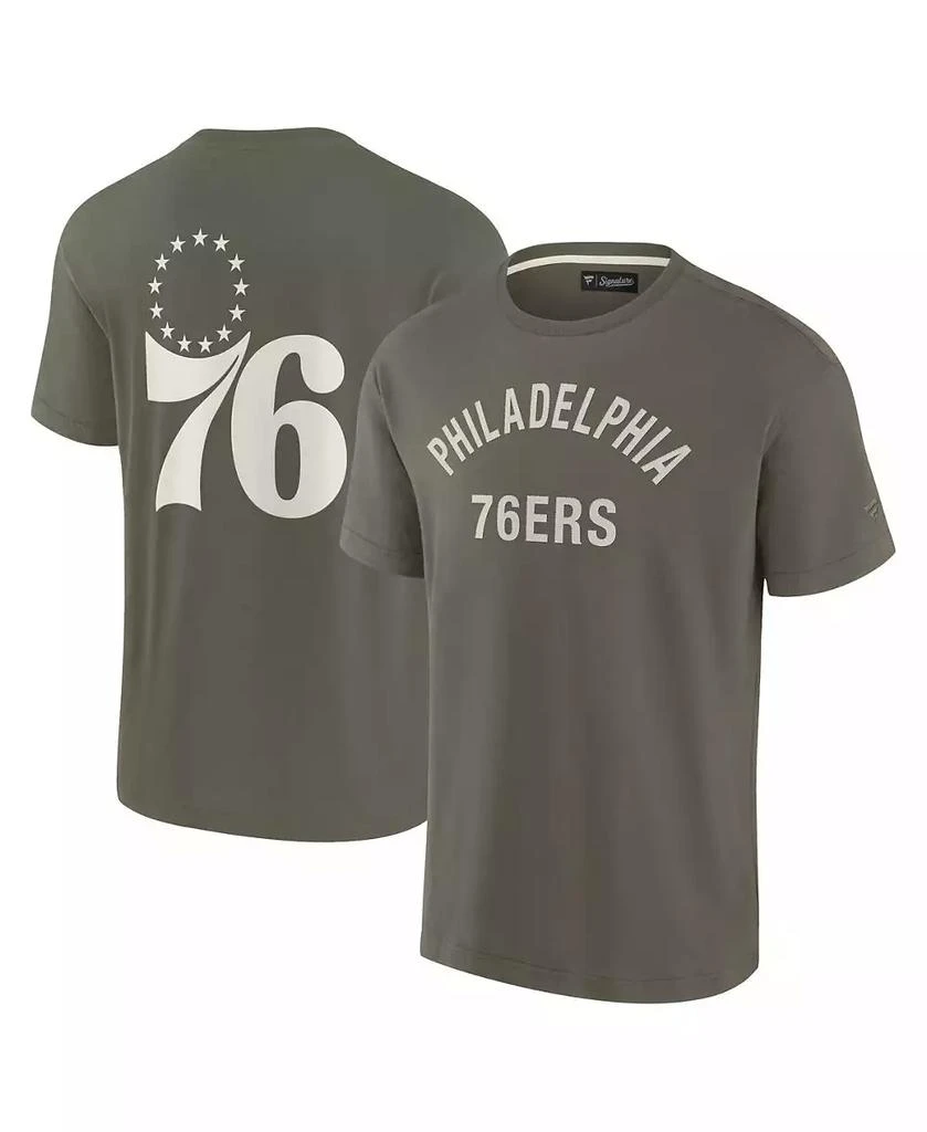 Fanatics Men's and Women's Olive Philadelphia 76ers Elements Super Soft Short Sleeve T-Shirt