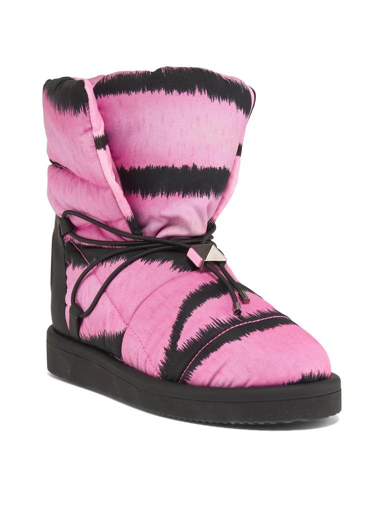 Valentino 25MM Tie-Dye Leather 
Textile Winter Boots 2