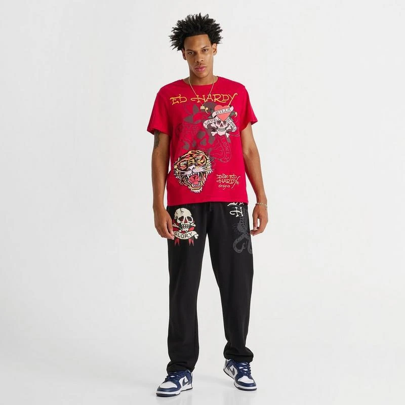 Ed Hardy Men's Ed Hardy Tiger Skull Graphic T-Shirt 2