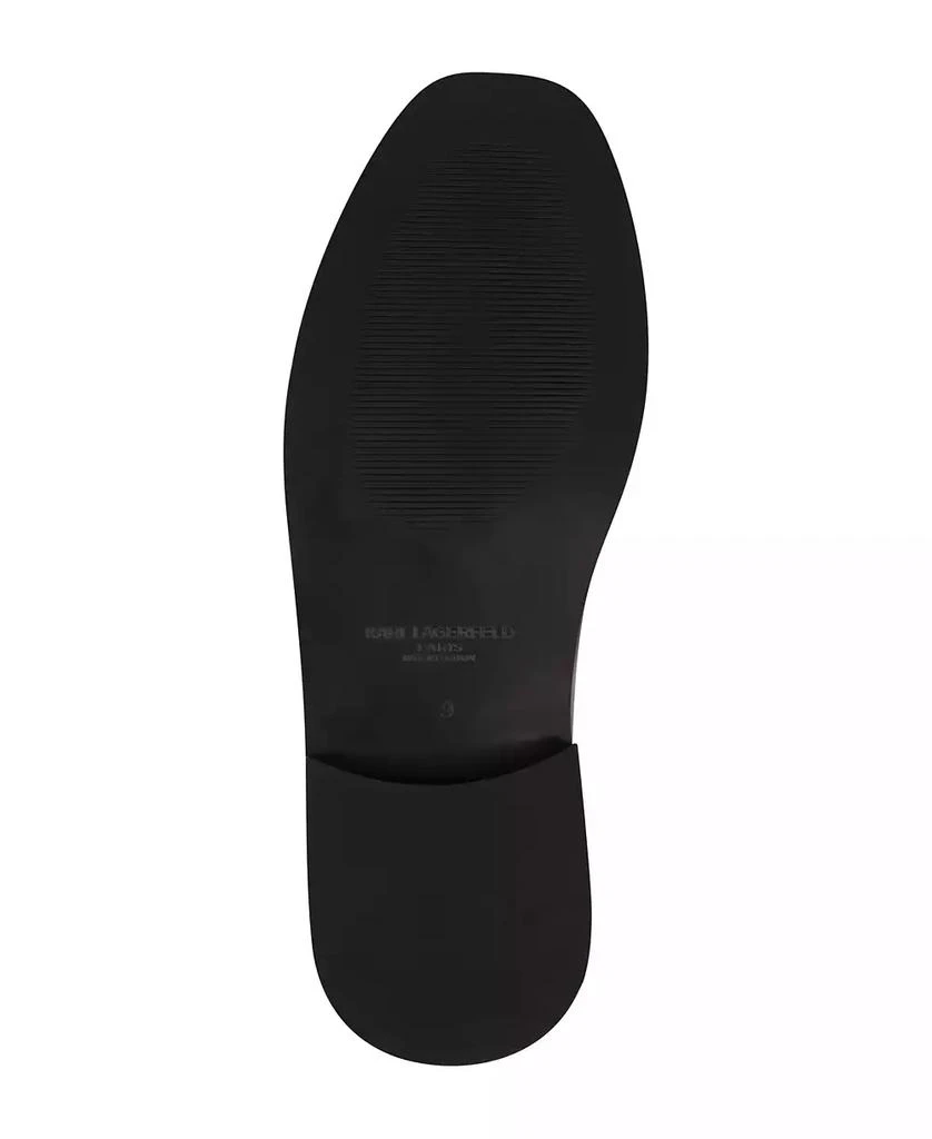 Karl Lagerfeld Paris Men's White Label Box Leather Moc Toe Loafers 5
