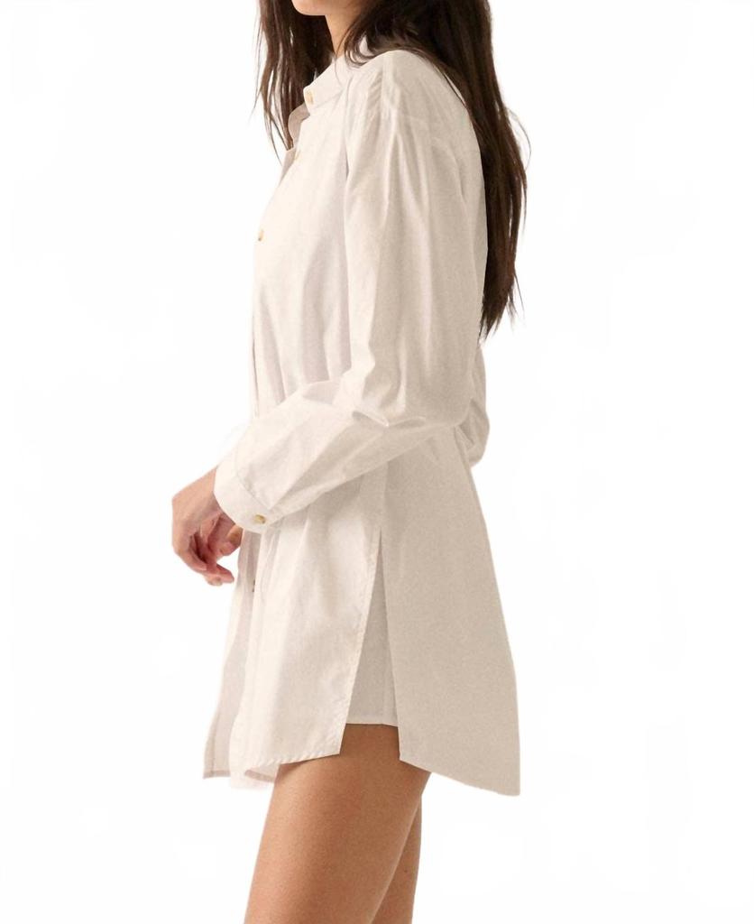 PROMESA Solid Collar-Neck Layered Yoke-Back Romper In Cream