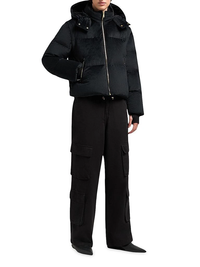 Moose Knuckles Misti Gold Velour Down Puffer Jacket 2