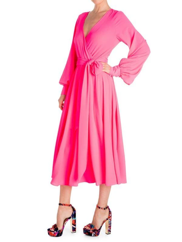 Meghan LA Venus Belted Wrap Midi Dress 3