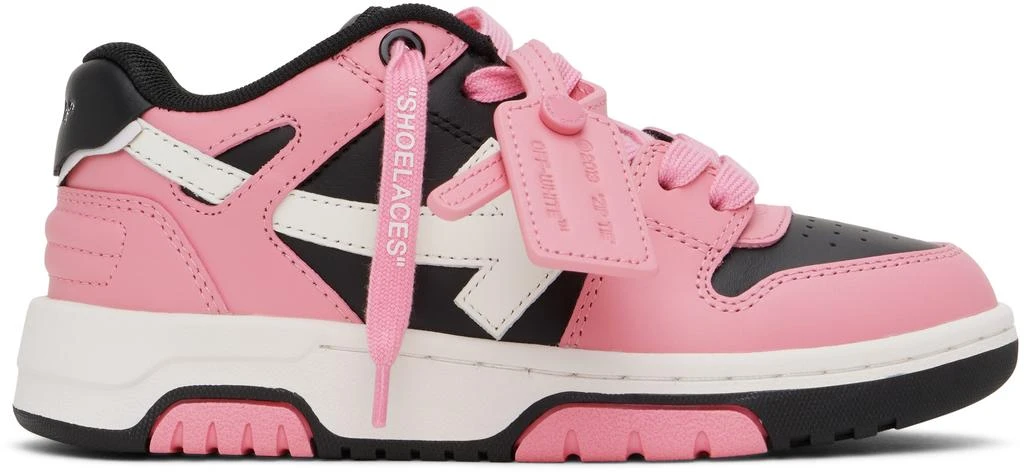 Off-White Kids Pink & Black Out Of Office Sneakers 1