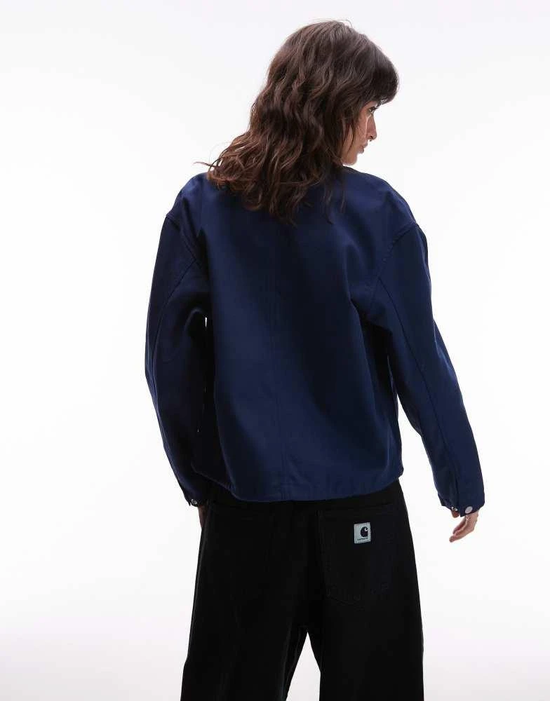 Carhartt WIP Carhartt WIP simple shirt jacket in blue 4