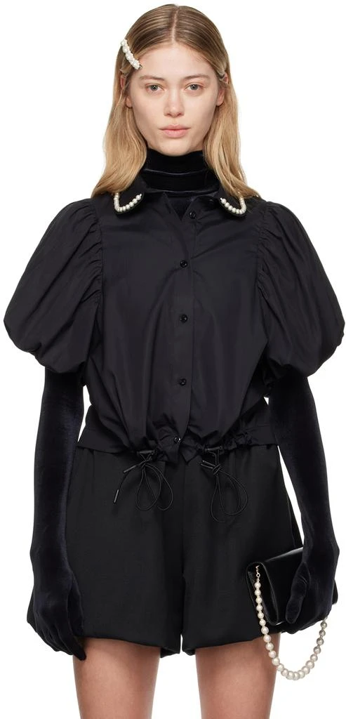 Simone Rocha Black Beaded Shirt 1