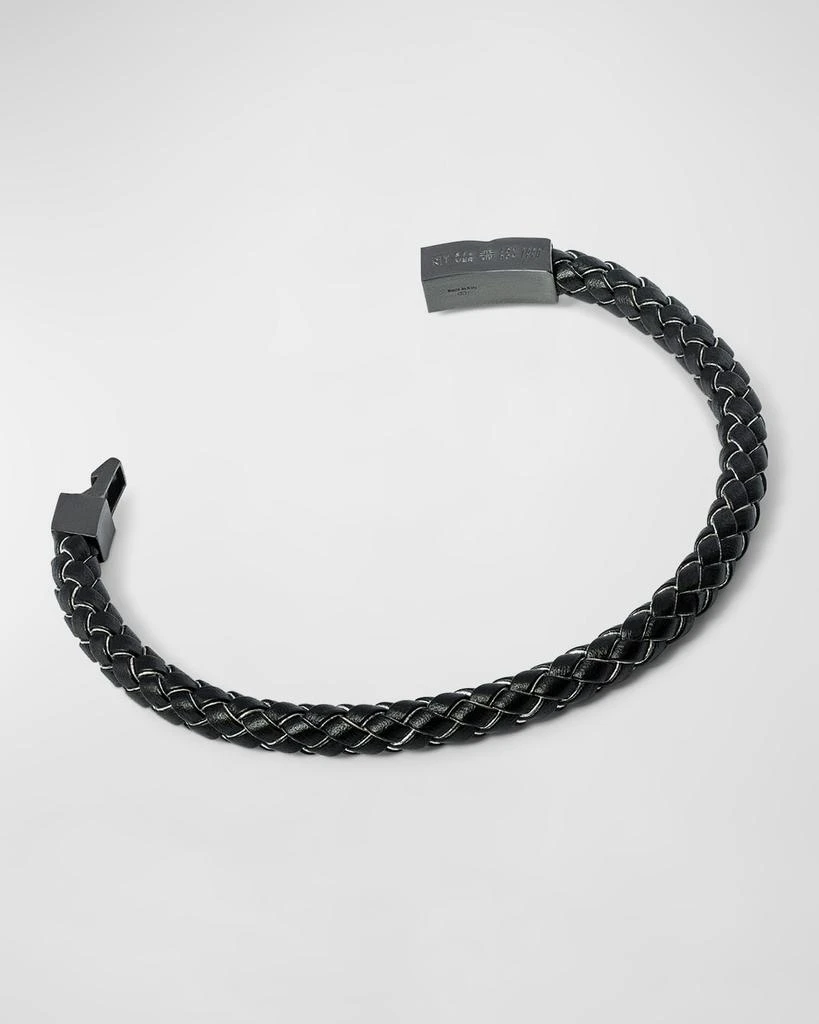 Tateossian Men's Braided Leather Tocco Bracelet 3