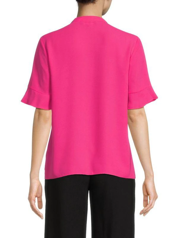 Karl Lagerfeld Paris Short Sleeve Ruffle Blouse 2