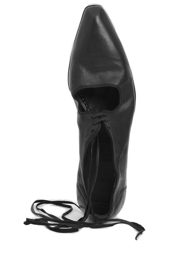 guidi Guidi Pointed Toe Lace-Up Flat Shoes 4