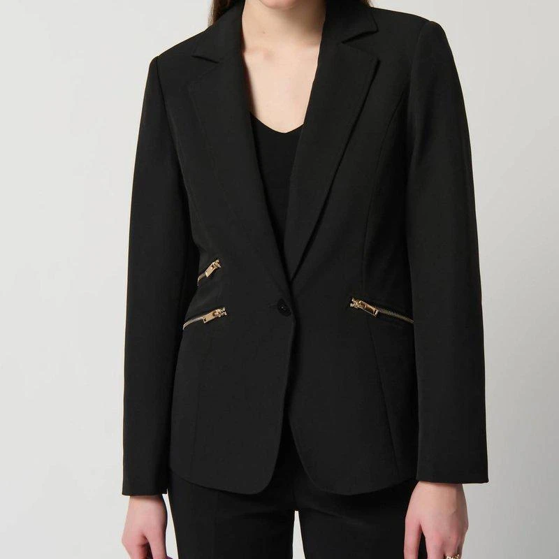 Joseph Ribkoff Blazer With Zippered Pockets 1