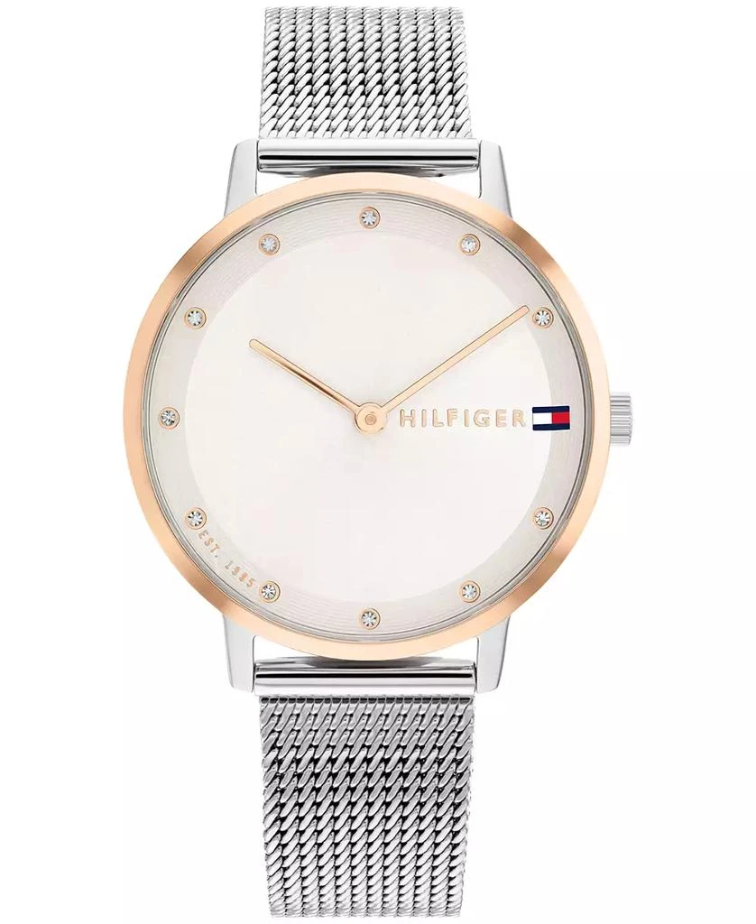 Tommy Hilfiger Women's Two Hand Silver-Tone Stainless Steel Watch 34mm 1