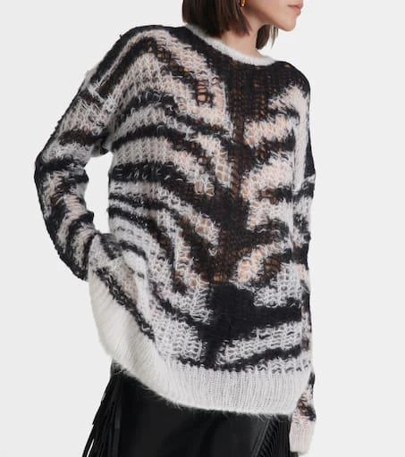Stella McCartney Zebra-print wool-blend sweater 5