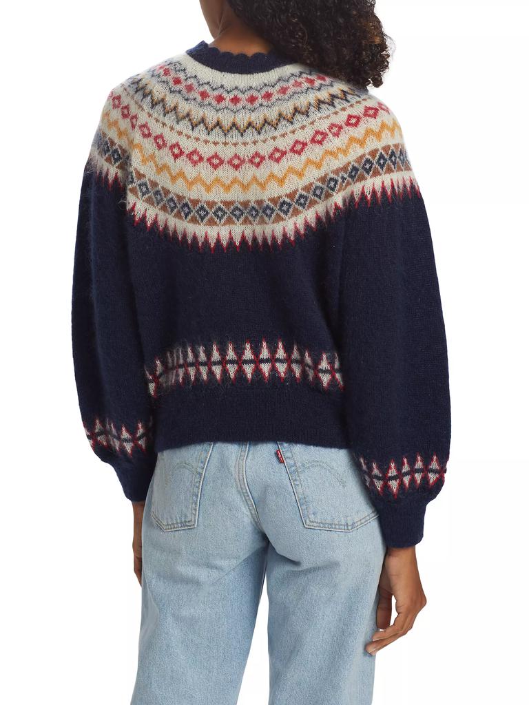 Shop Harvest Fair Isle-Inspired Mohair-Blend Sweater on Sale