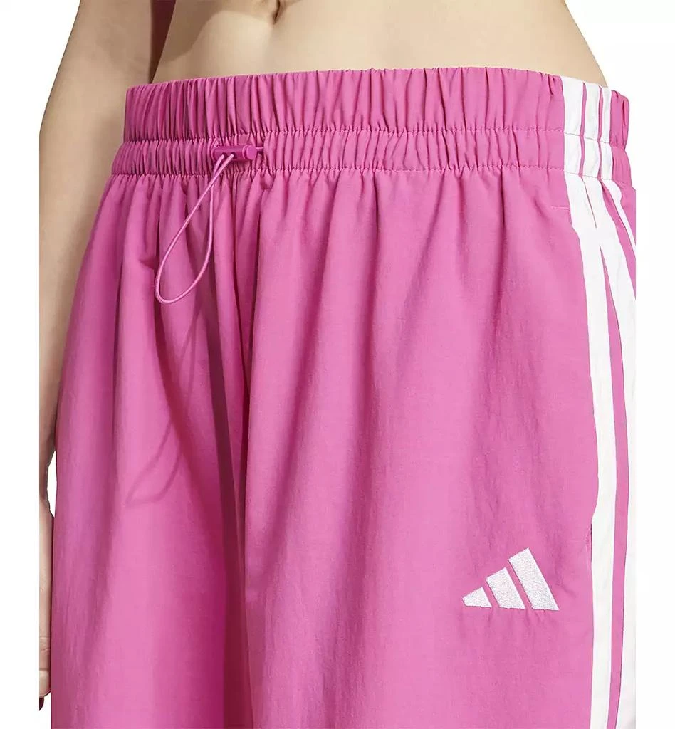Adidas Women's Essentials 3-Stripes Woven Parachute Pants 6