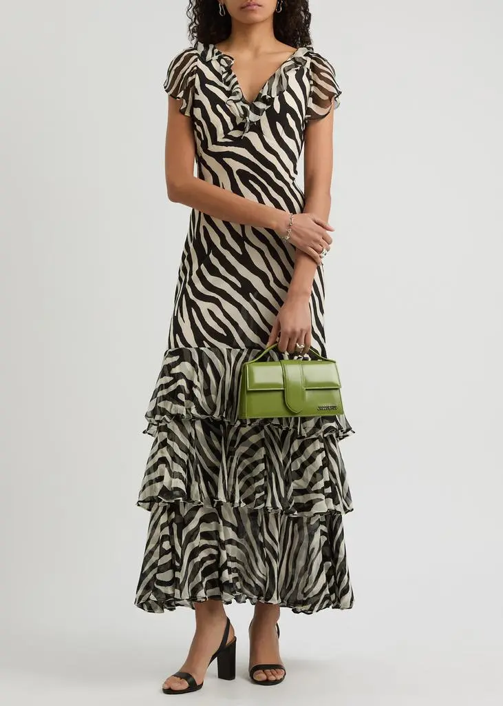 Rixo Amelle printed silk-chiffon maxi dress 4