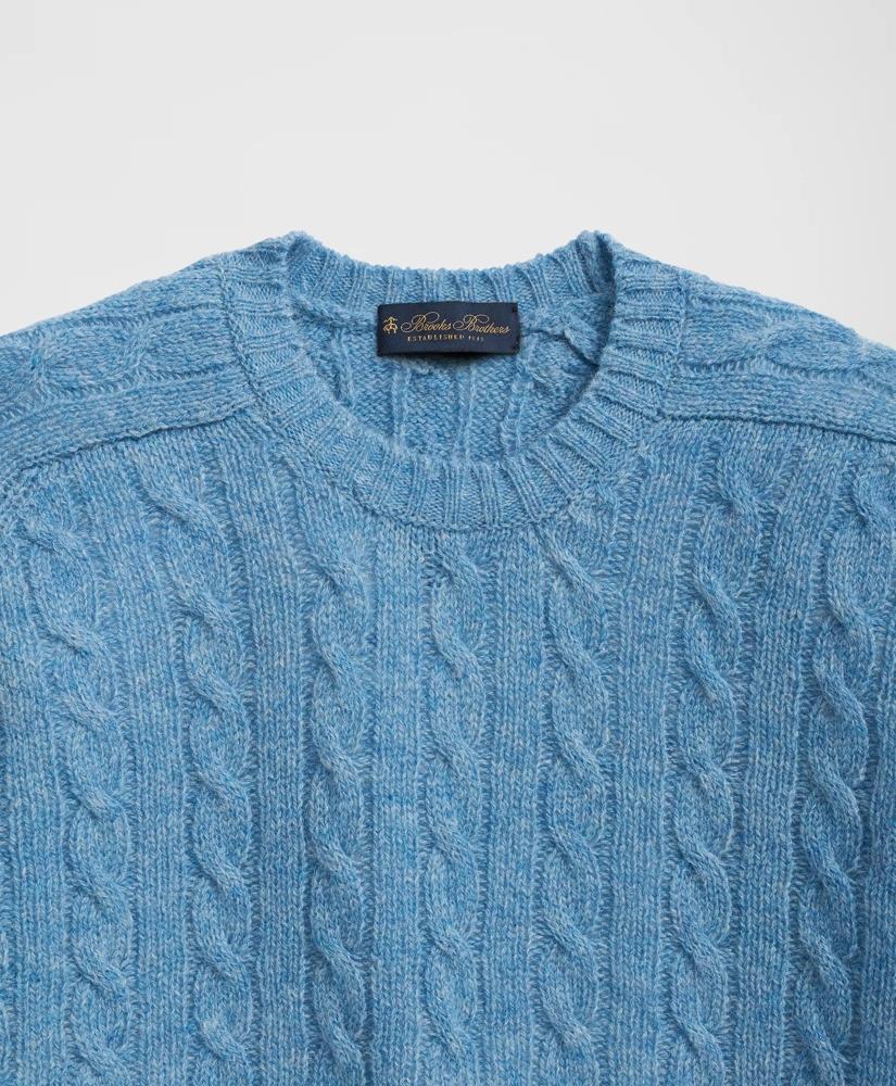 Shop Cable Crewneck Sweater in Shetland Wool on Sale at Shop Cable Crewneck Sweater in Shetland Wool on Sale at