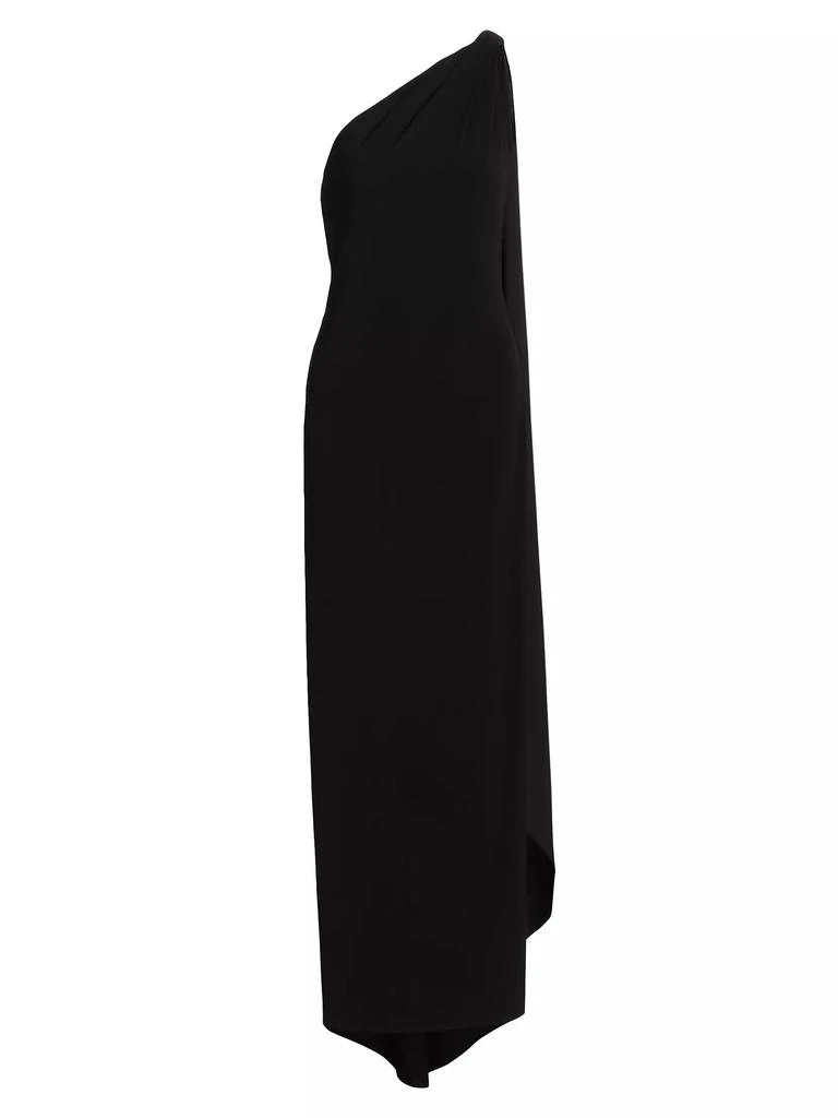 open lace back dress One Shoulder Draped A-line Midi Dress – shopaleena