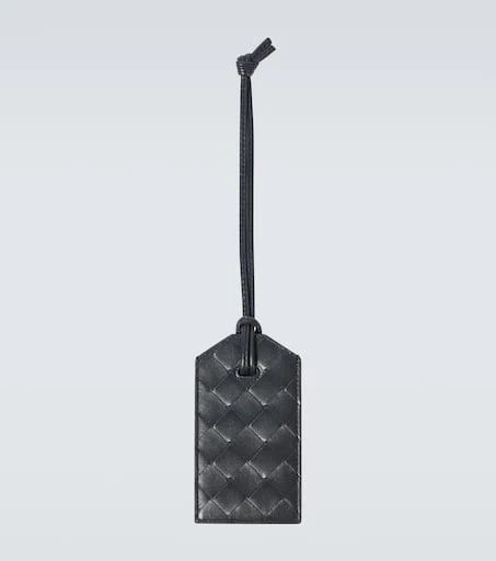 Bottega Veneta Intrecciato leather luggage tag 1