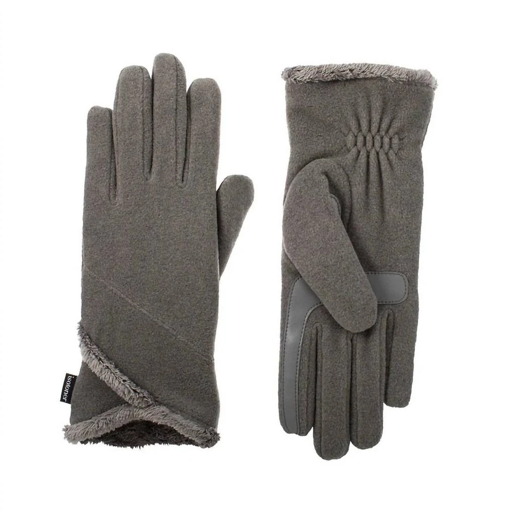 Isotoner Isotoner - Women
s Smartdri Fleece Gloves With Overlap Wrist