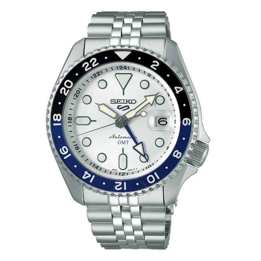 Seiko 5 Sports GMT Automatic Silver Dial Men's Watch SSK033 1